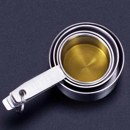 Stainless Steel Measuring Cups and Spoons Set