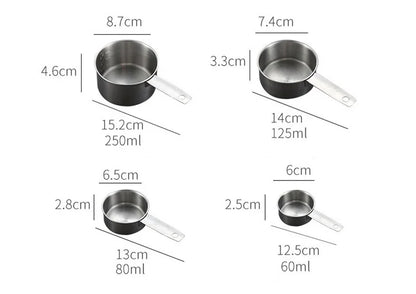 Stainless Steel Measuring Cups and Spoons Set