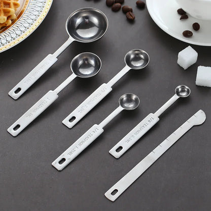 Stainless Steel Measuring Cups and Spoons Set