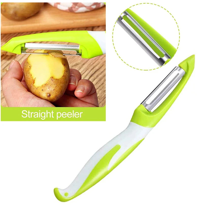 Vegetable Peeler & Shredder (3-in-1) with Rotating Head