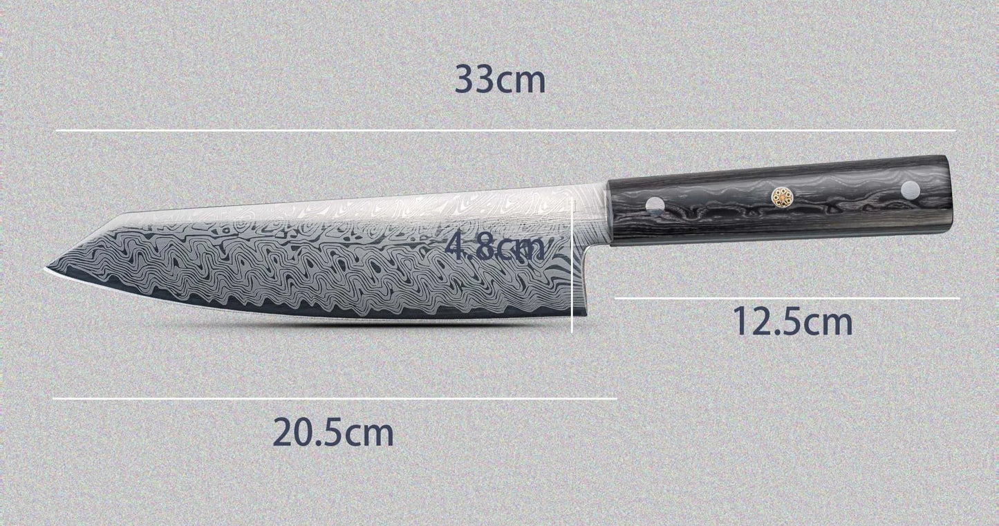 Santoku Chef Knife (Laser Damascus Pattern)