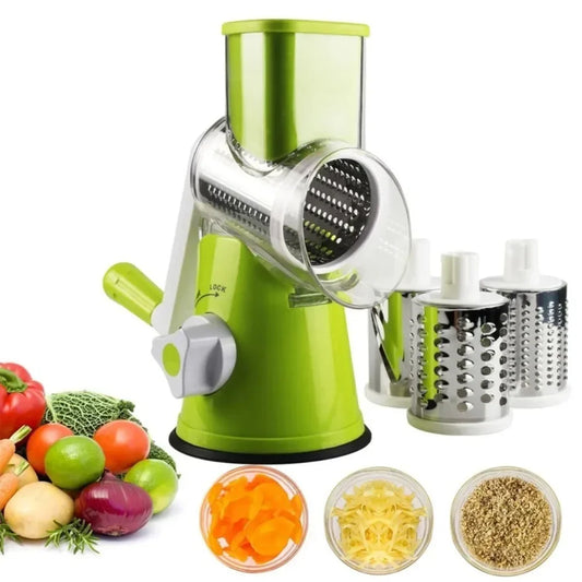 Drum Shredder and Slicer (Cheese Grater, 3-in-1)