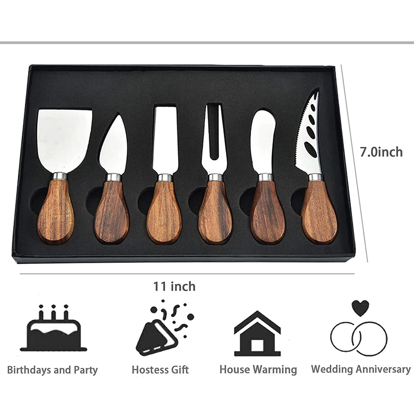 6-Piece Cheese Knives Set for Charcuterie Boards