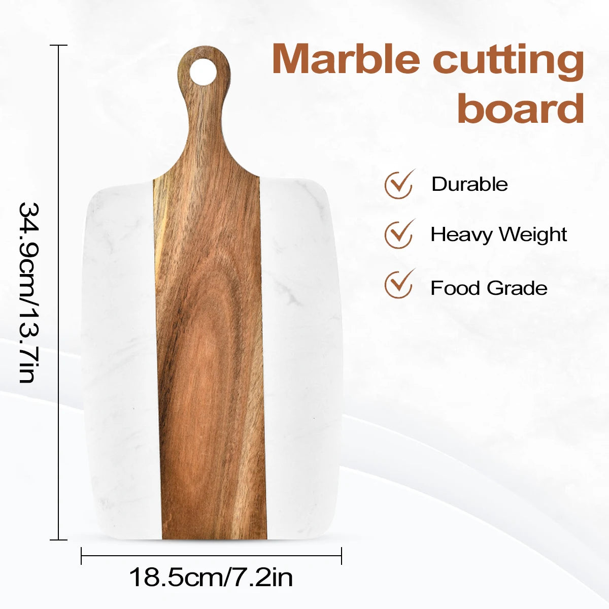 Mini Acacia Wood Marble Cutting Board (Charcuterie Board)