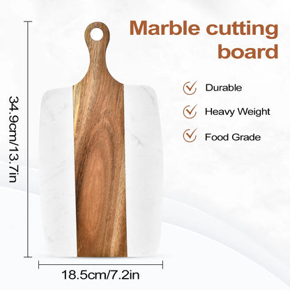 Mini Acacia Wood Marble Cutting Board (Charcuterie Board)