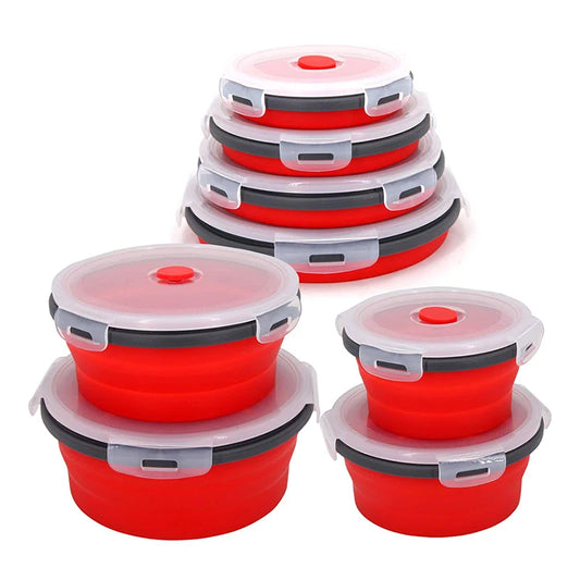 Round Silicone Collapsible Food Container