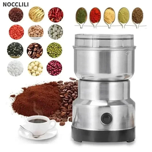 Compact Multi-Use Electric Grinder for Coffee, Grains & Spices