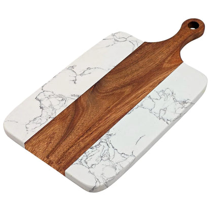 Mini Acacia Wood Marble Cutting Board (Charcuterie Board)