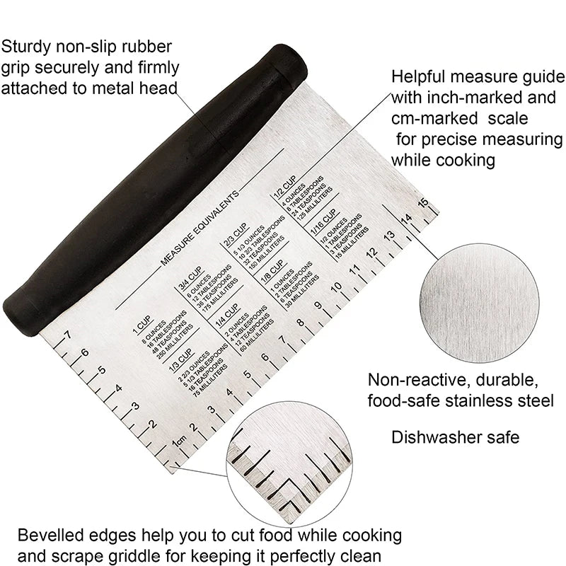 Multi-Purpose Dough Cutter & Griddle Scraper