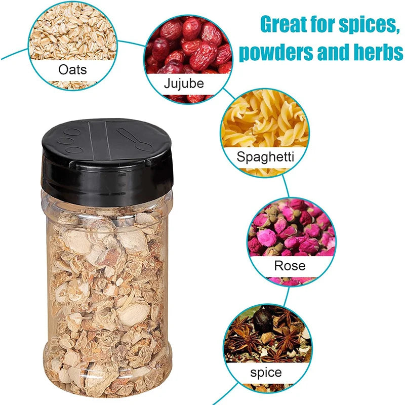 Plastic Spice Jars with Shaker Lids