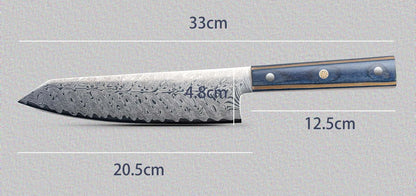 Santoku Chef Knife (Laser Damascus Pattern)