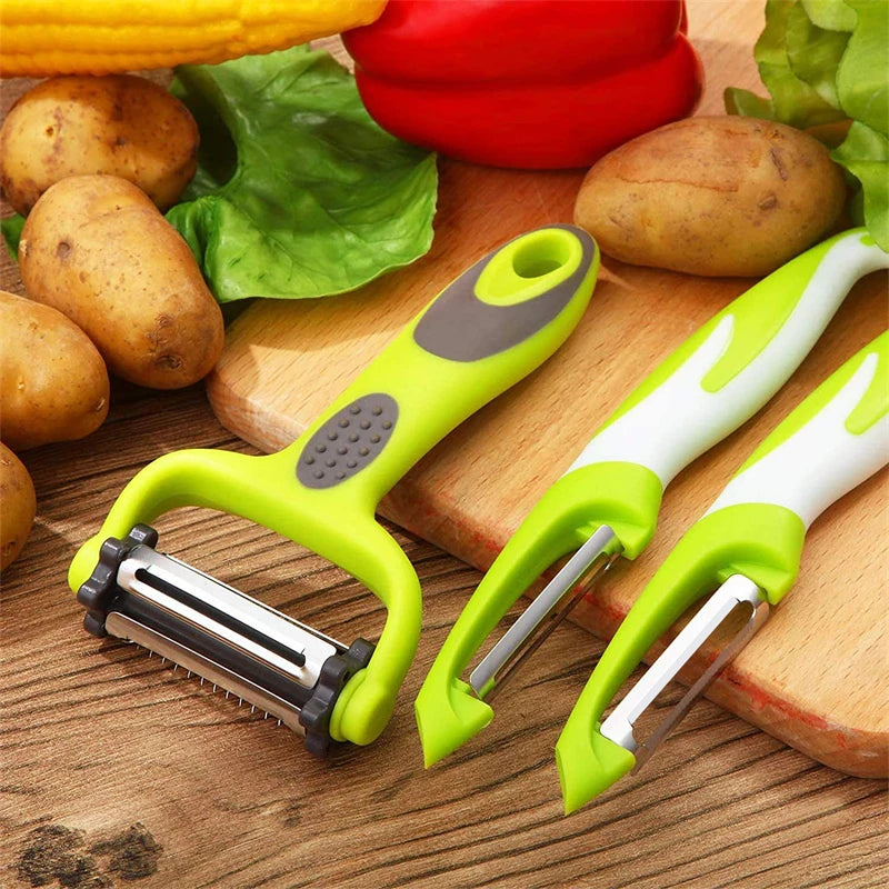 Vegetable Peeler & Shredder (3-in-1) with Rotating Head